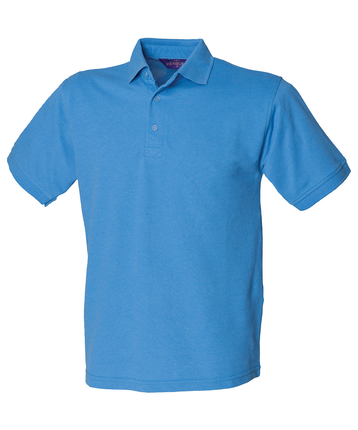 Henbury 65/35 Classic piqué polo shirt Mid Blue - S - Polo Shirts