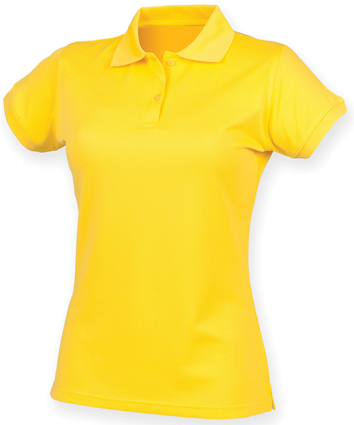 Henbury Women’s Coolplus Polo Shirt Short Sleeve - Yellow / XS - Shirts