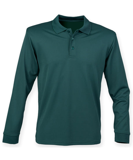 Henbury Long sleeve Coolplus polo shirt