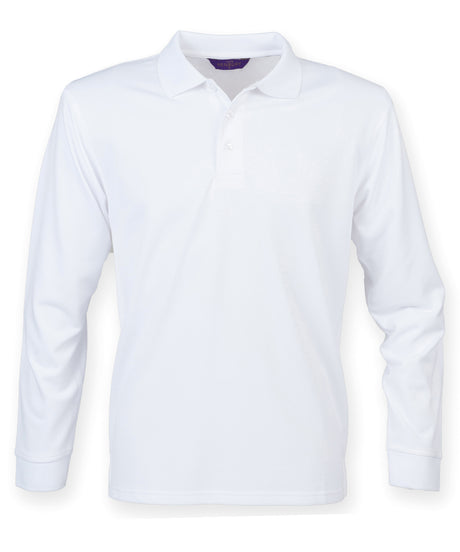 Henbury Long sleeve Coolplus polo shirt