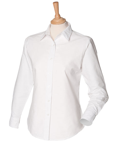 Henbury Women's classic long sleeve Oxford shirt