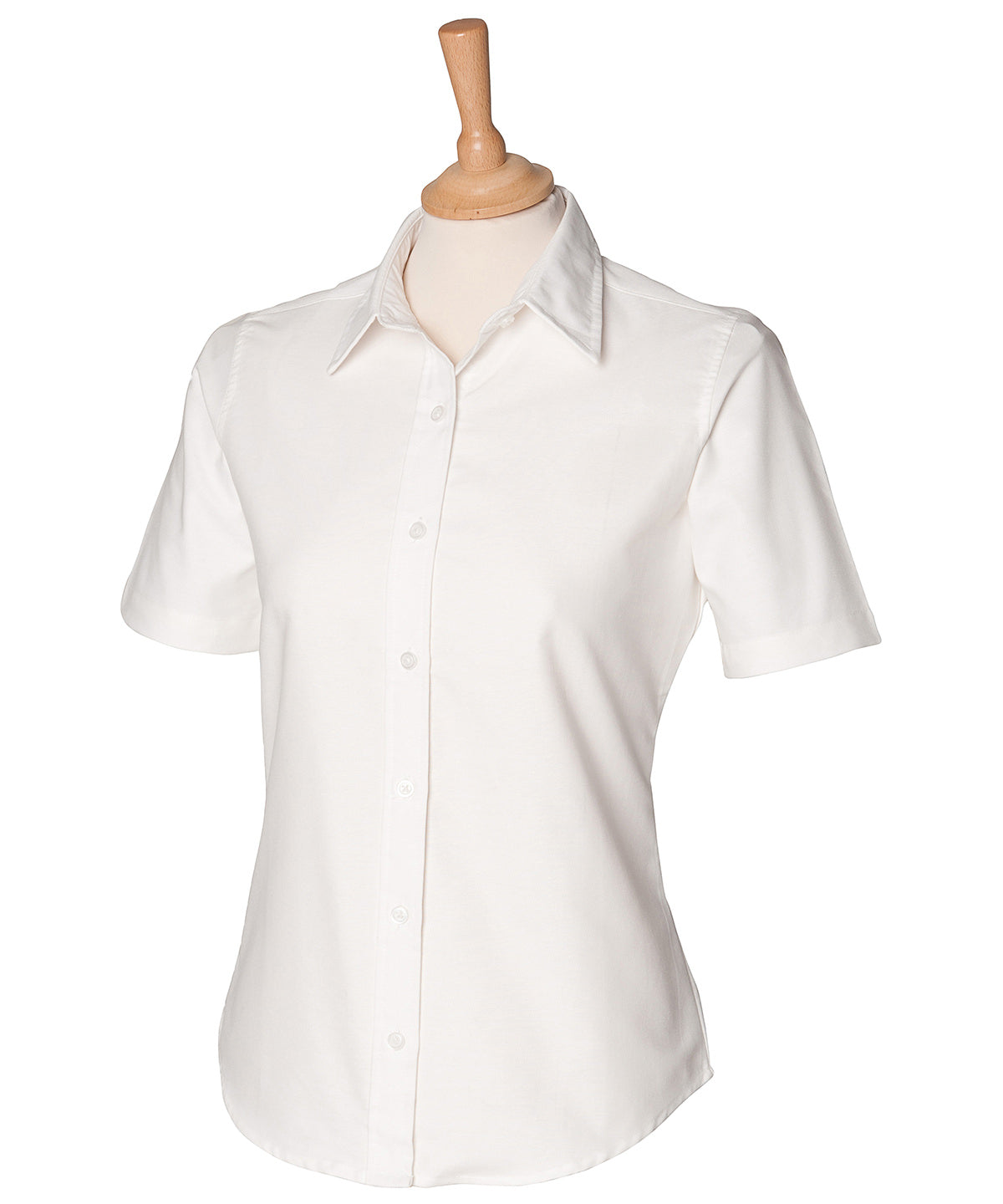 Henbury Women's short sleeve classic Oxford shirt