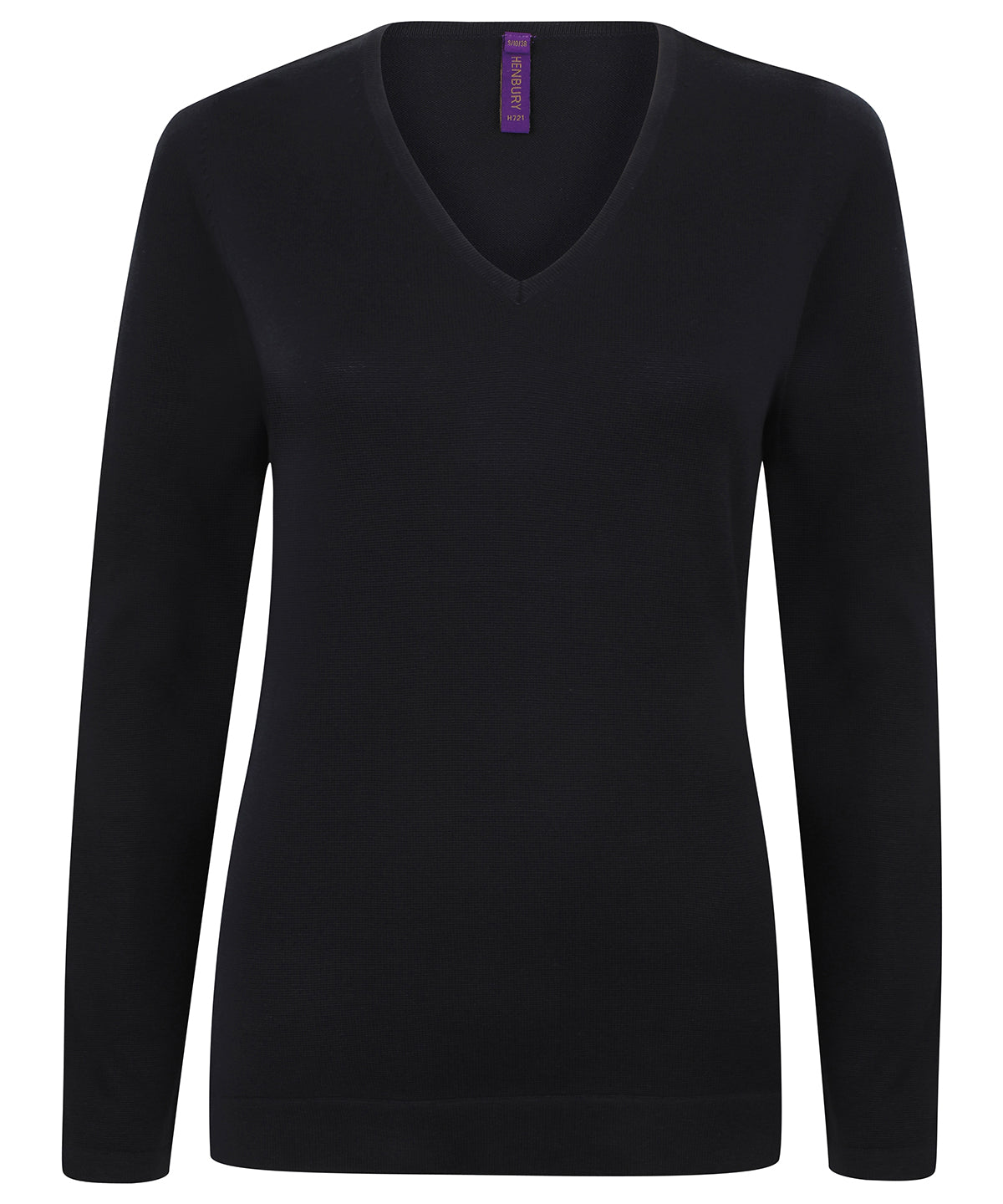 Henbury Women's 12 gauge v-neck jumper