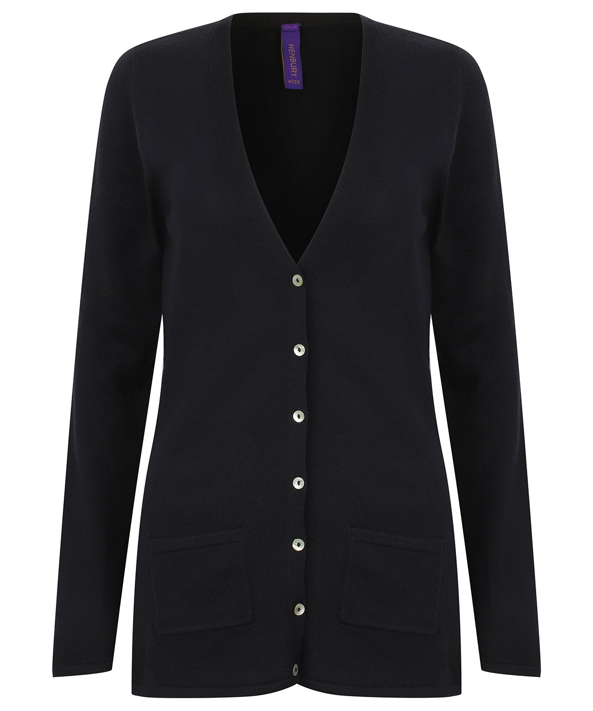 Henbury Women's v-button cardigan