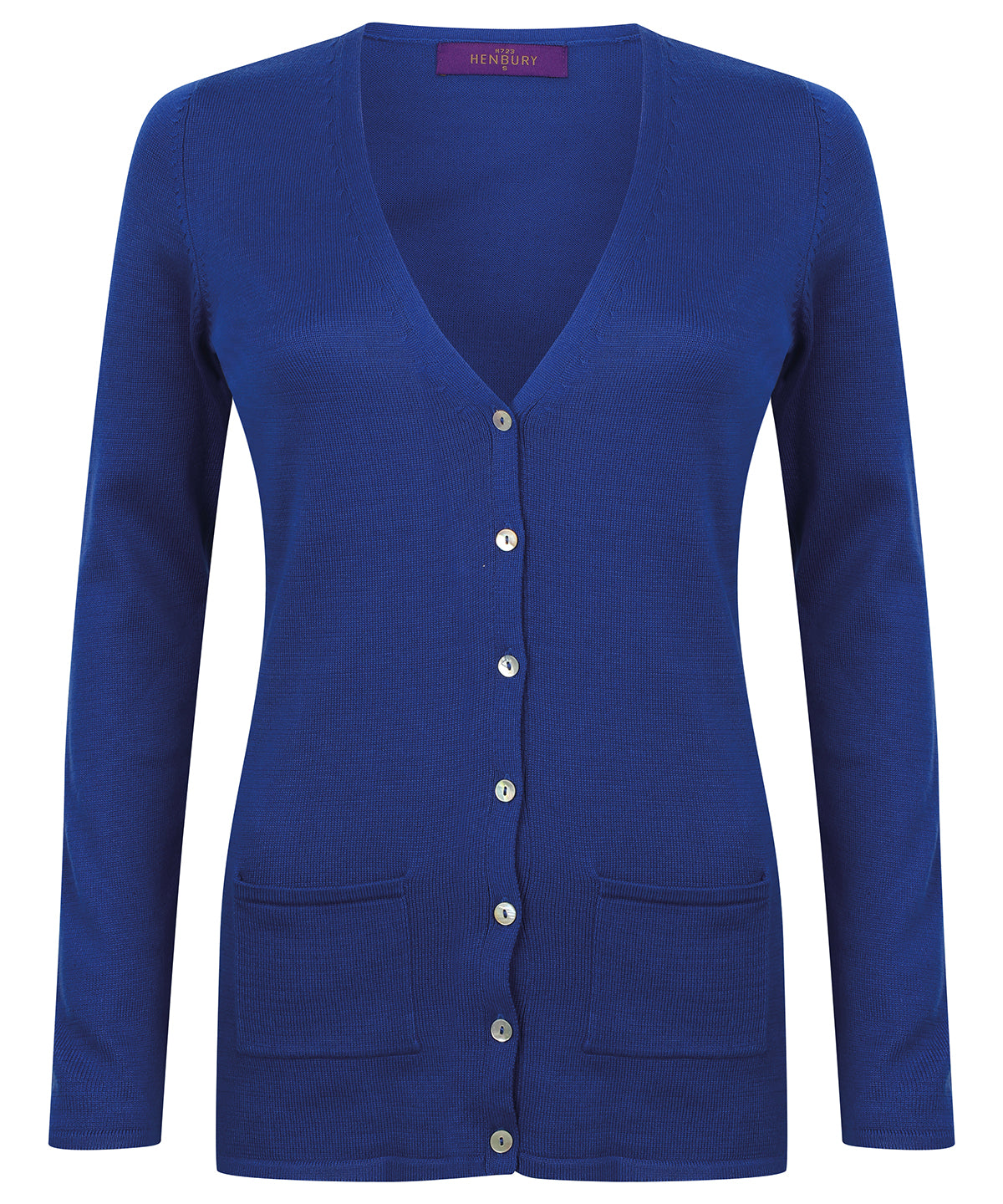 Henbury Women's v-button cardigan