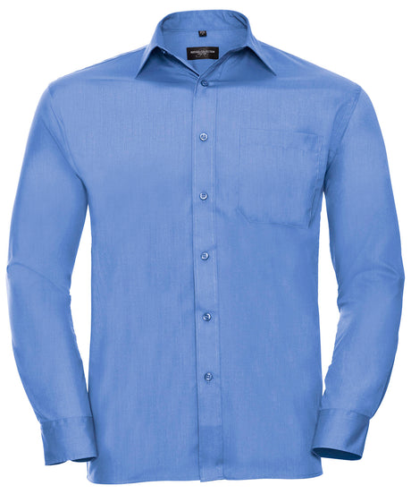 Russell Long Sleeve Polycotton Easycare Poplin Shirt