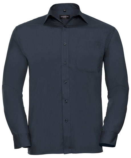 Russell Long Sleeve Polycotton Easycare Poplin Shirt