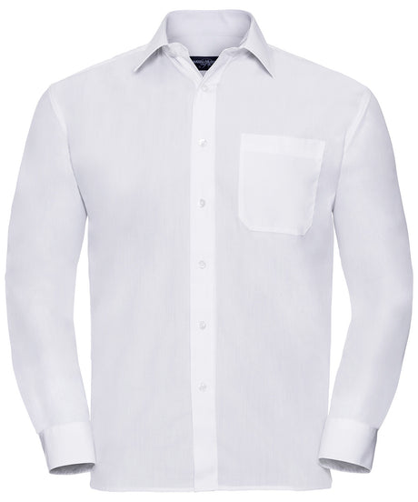 Russell Long Sleeve Polycotton Easycare Poplin Shirt