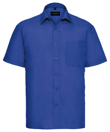 Russell Short Sleeve Polycotton Easycare Poplin Shirt