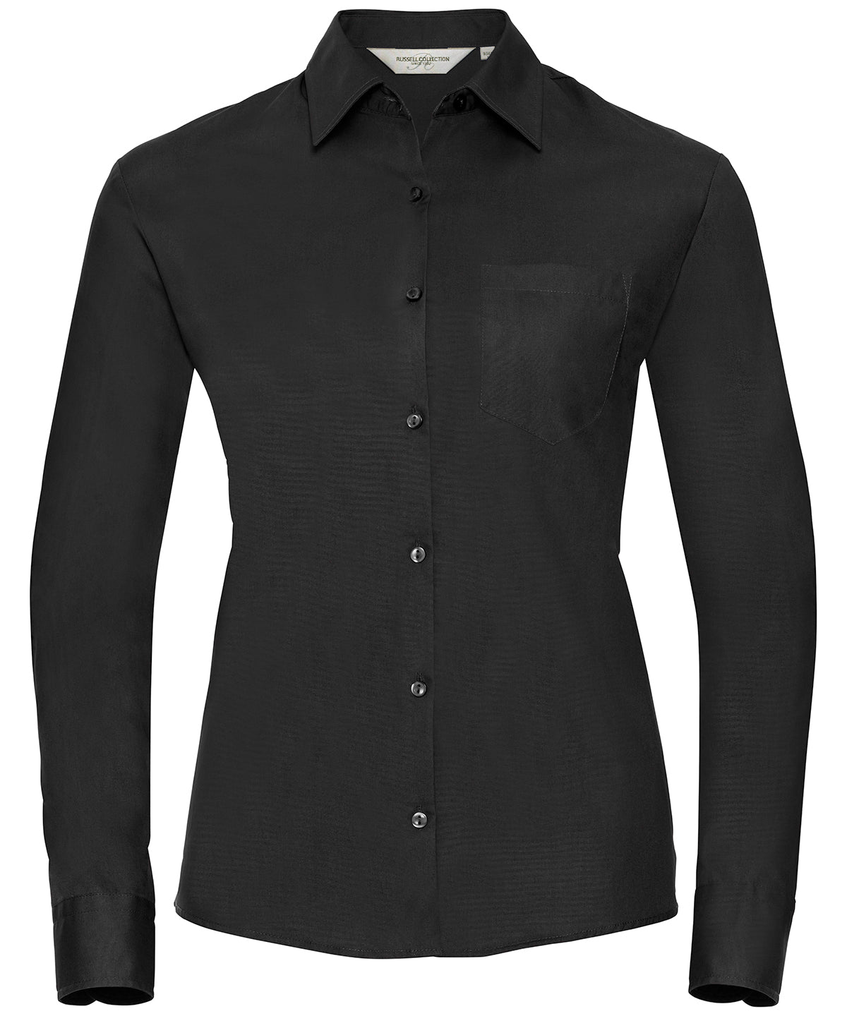 Russell Women'S Long Sleeve 100% Cotton Poplin Shirt