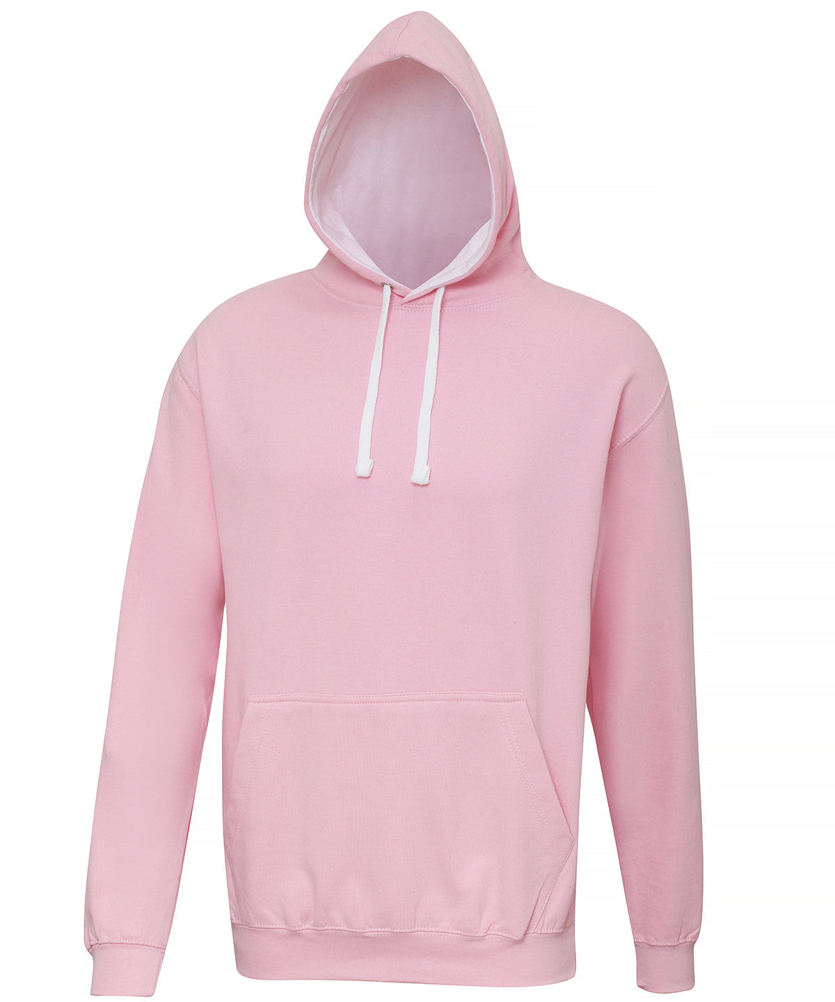 AWDis Varsity Hoodie Unisex - Baby Pink/Arctic White / XS / hoodie - Hoodies