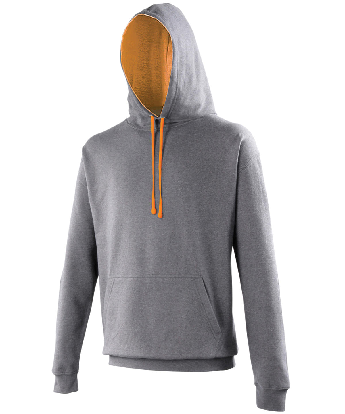 AWDis Varsity Hoodie Unisex - Charcoal/Orange Crush / XS / hoodie - Hoodies
