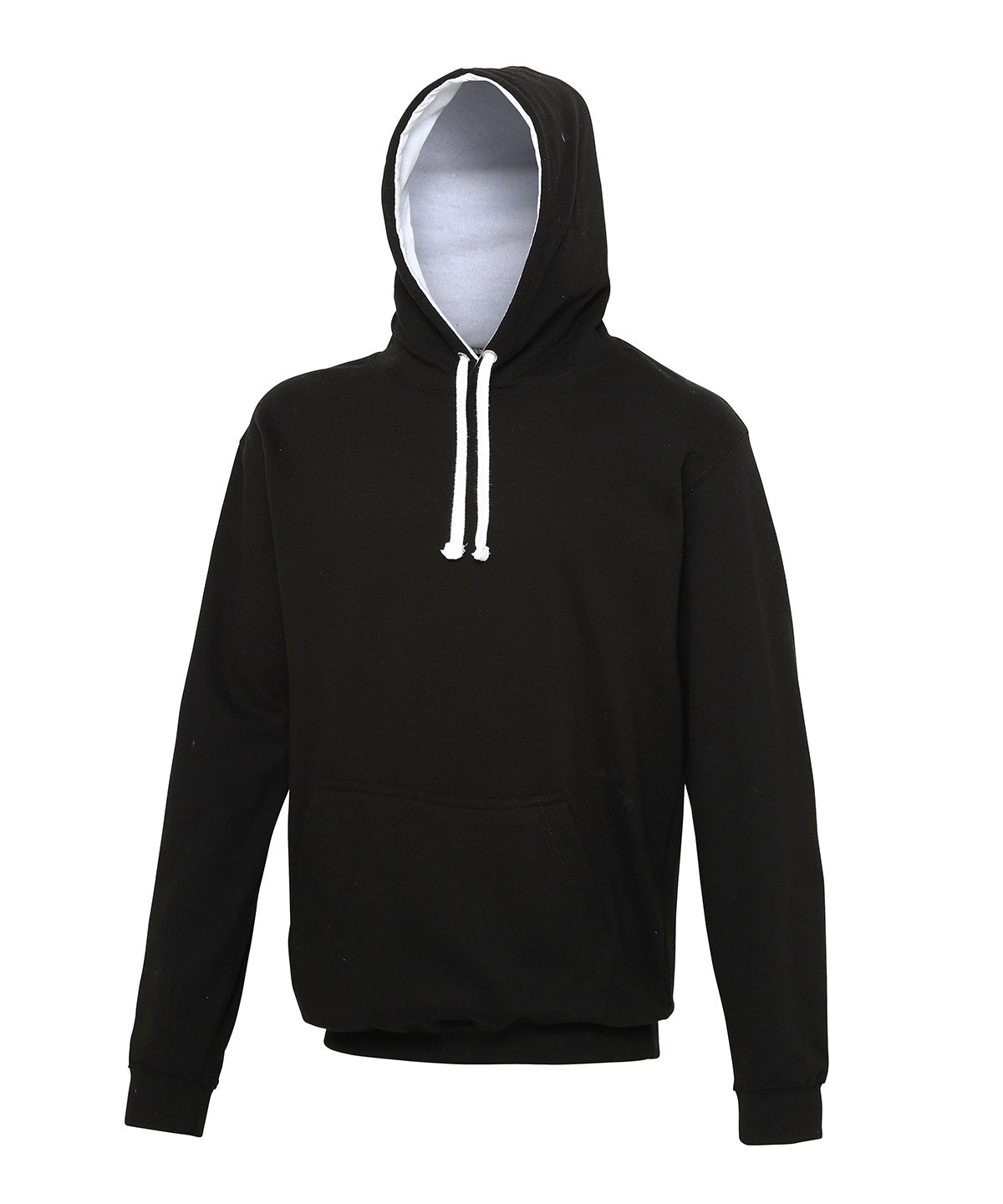 AWDis Varsity Hoodie Unisex - Jet Black/Arctic White / S / hoodie - Hoodies