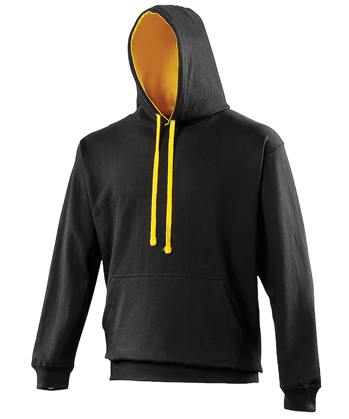 AWDis Varsity Hoodie Unisex - Jet Black/Gold / XS / hoodie - Hoodies