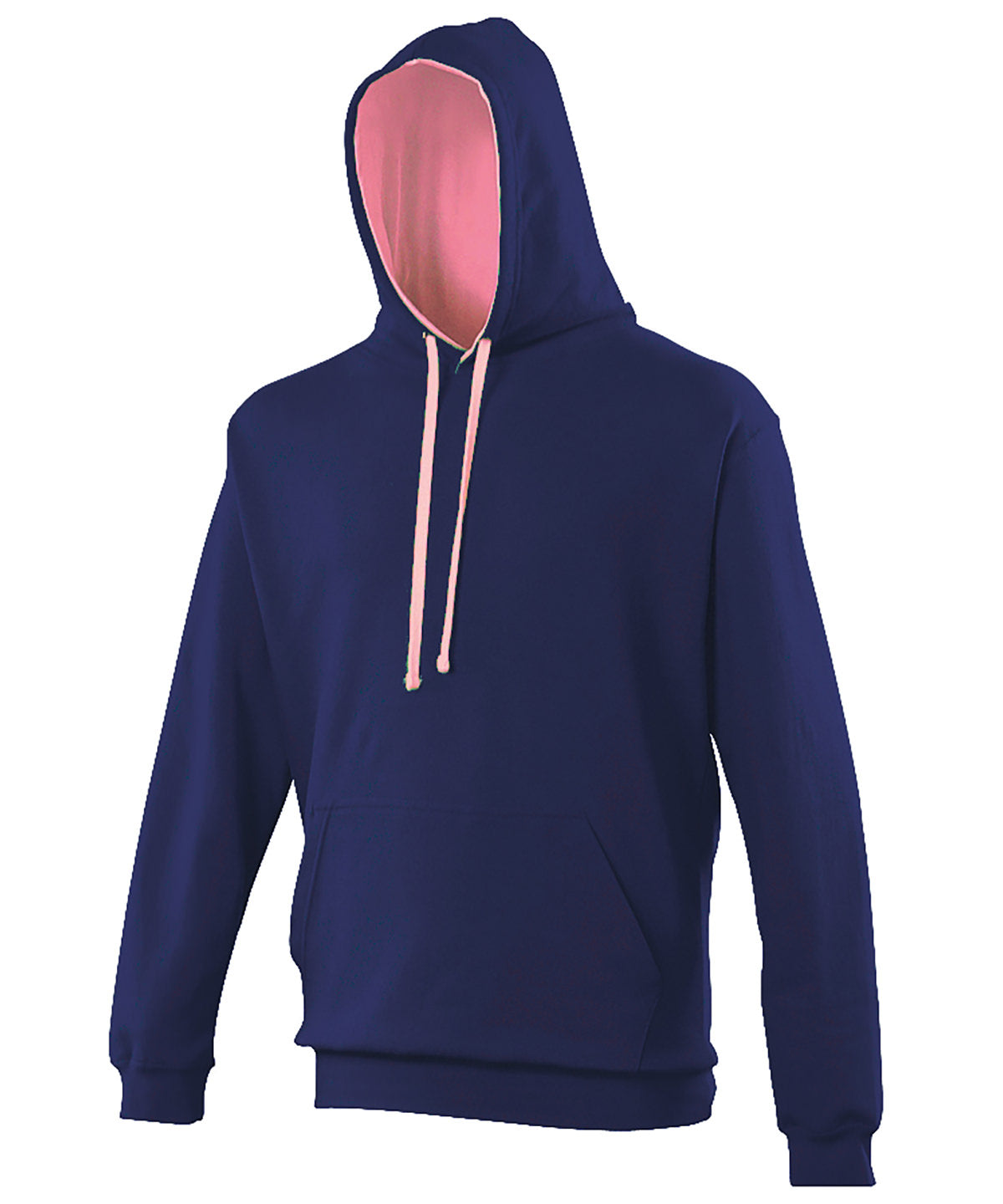 AWDis Varsity Hoodie Unisex - Oxford Navy/Candyfloss Pink / S / hoodie - Hoodies