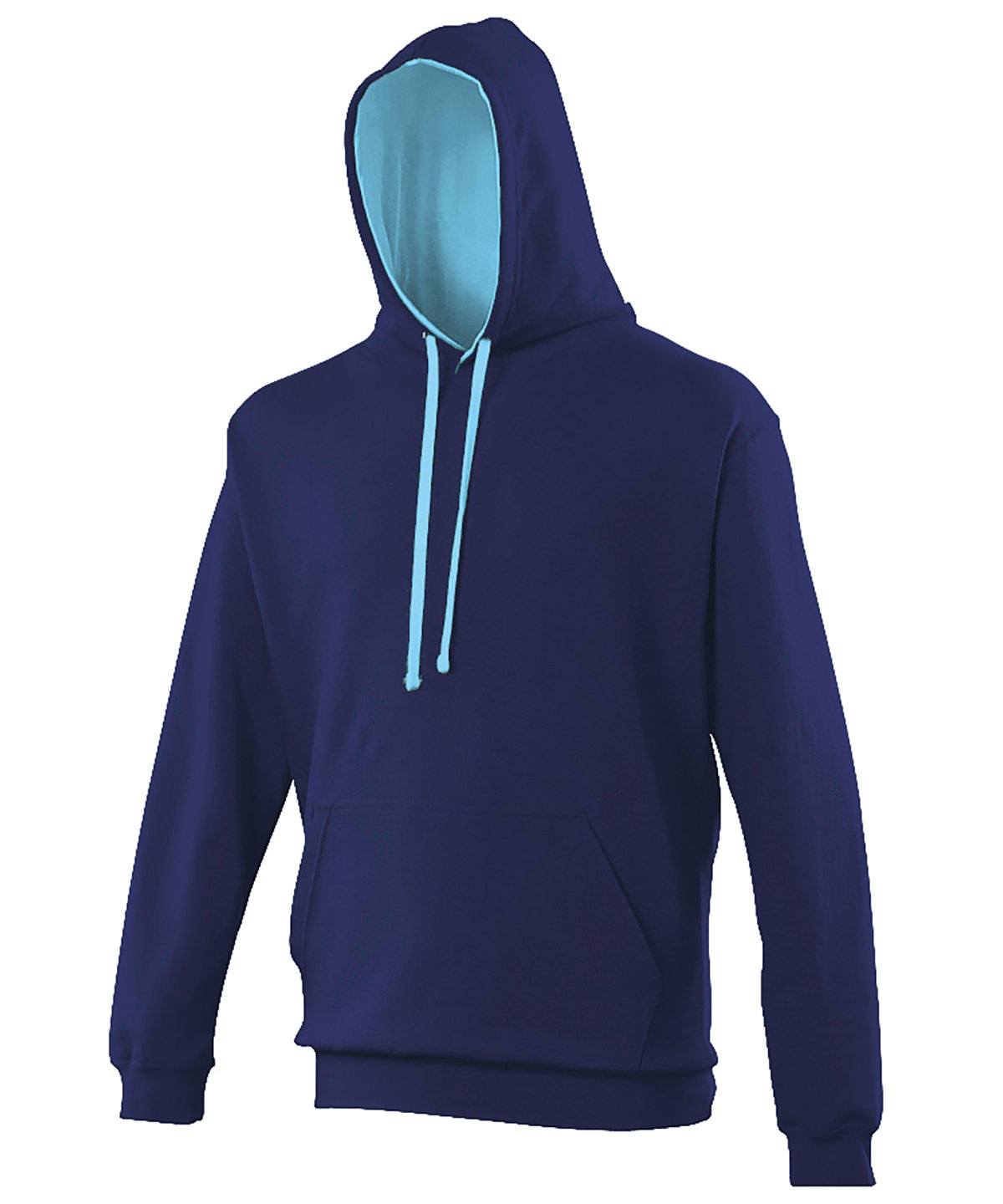 AWDis Varsity Hoodie Unisex - Oxford Navy/Hawaiian Blue / XS / hoodie - Hoodies