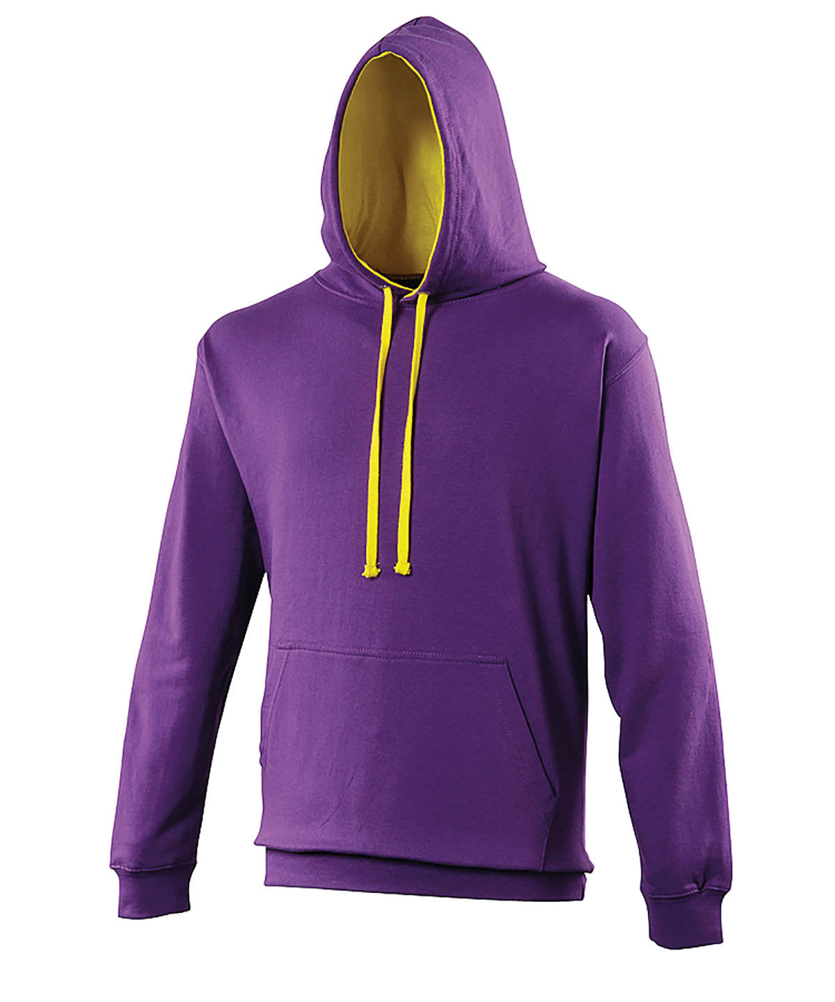 AWDis Varsity Hoodie Unisex - Purple/Sun Yellow / XS / hoodie - Hoodies
