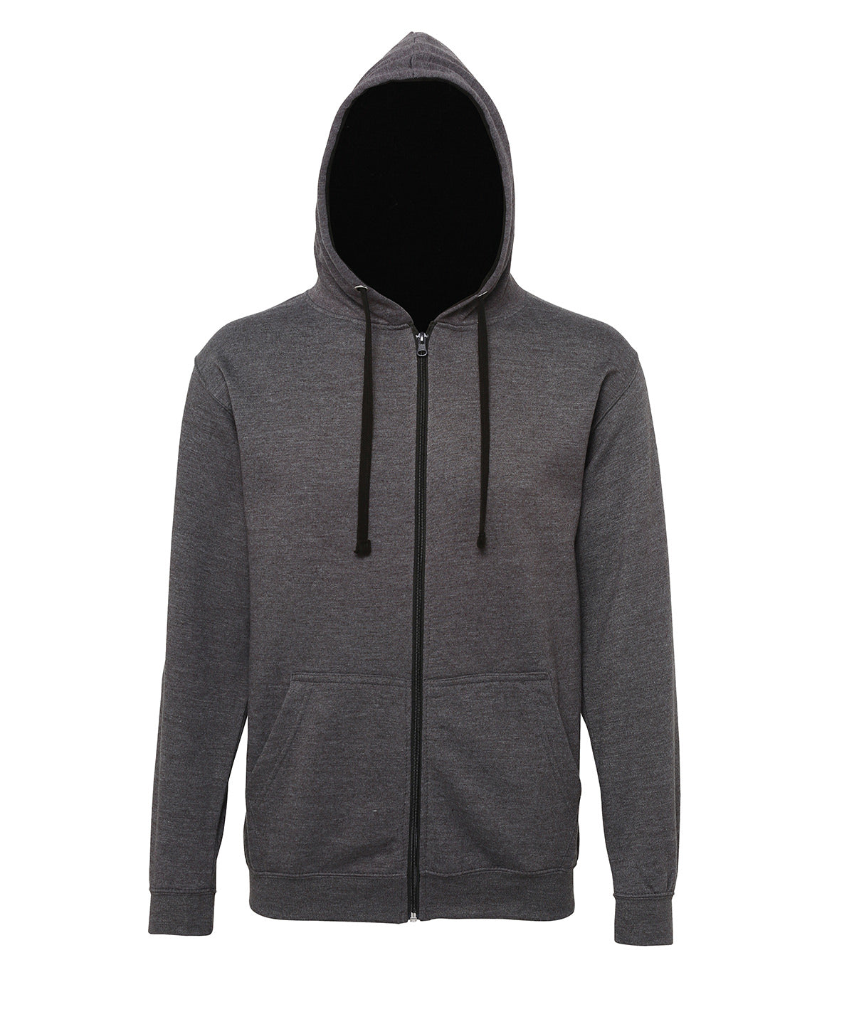 AWDis Varsity Hoodie Unisex - Charcoal/Jet Black / S / zoodie - Hoodies