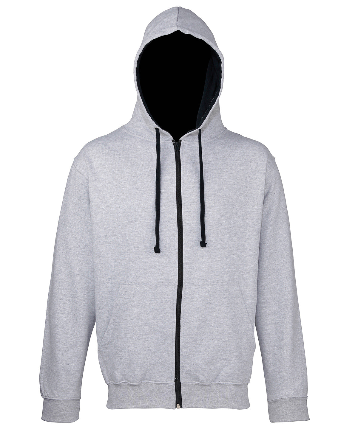 AWDis Varsity Hoodie Unisex - Heather Grey/French Navy / S / zoodie - Hoodies