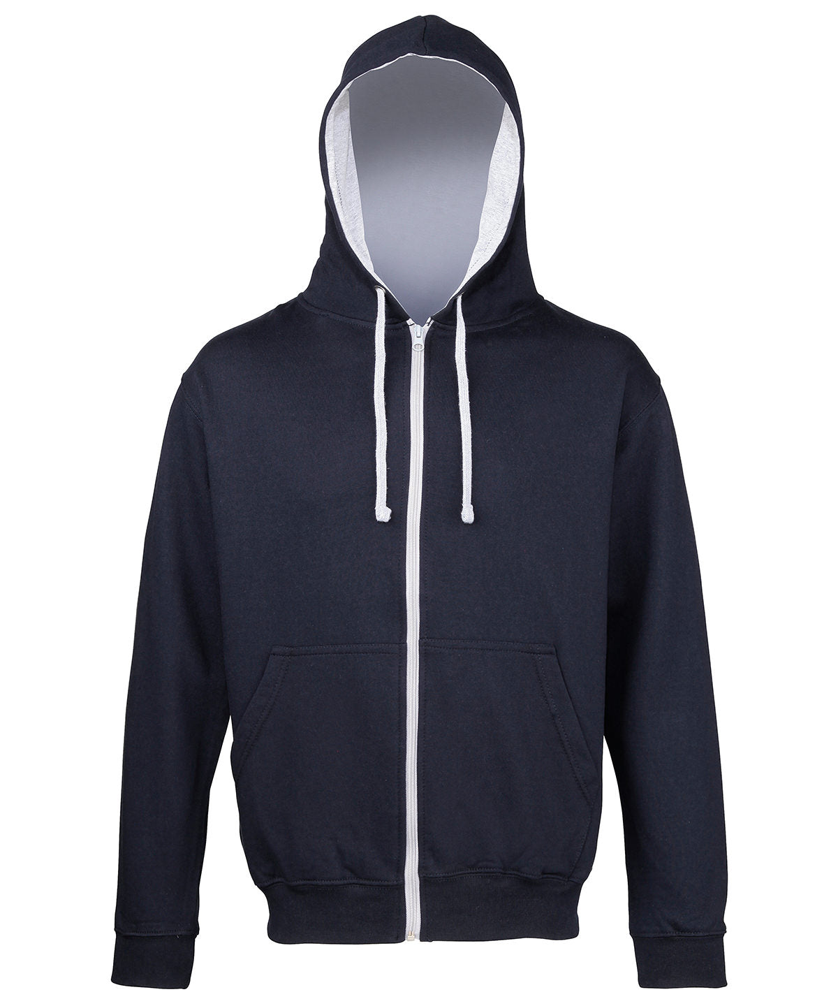 AWDis Varsity Hoodie Unisex - New French Navy/Heather Grey / S / zoodie - Hoodies