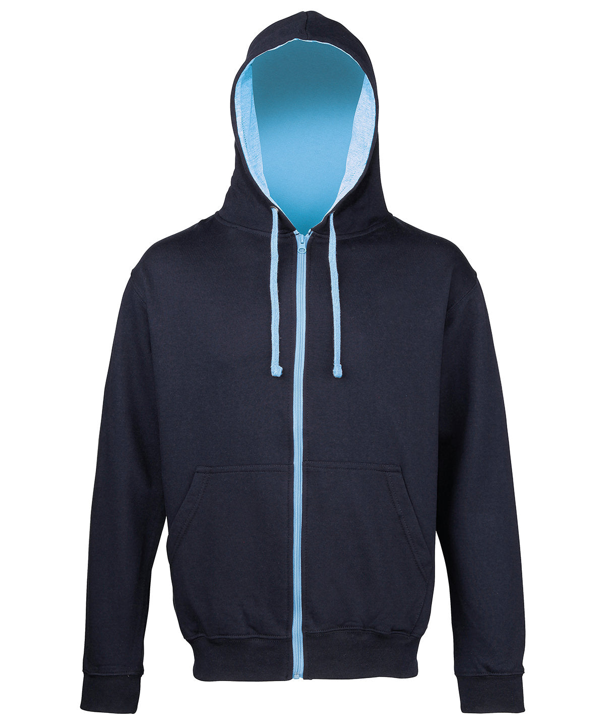 AWDis Varsity Hoodie Unisex - New French Navy/Sky Blue / S / zoodie - Hoodies