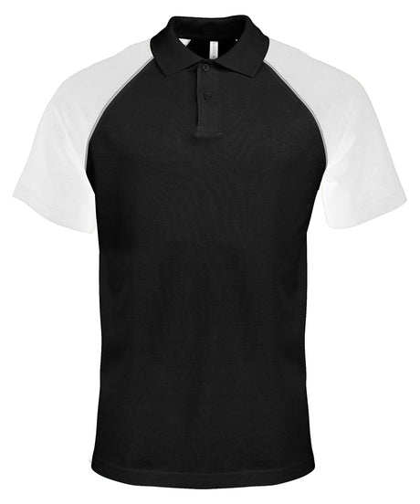 Kariban Polo baseball contrast polo shirt