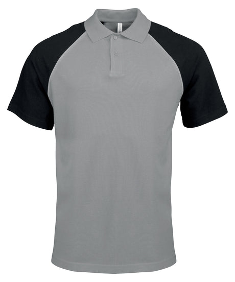 Kariban Polo baseball contrast polo shirt