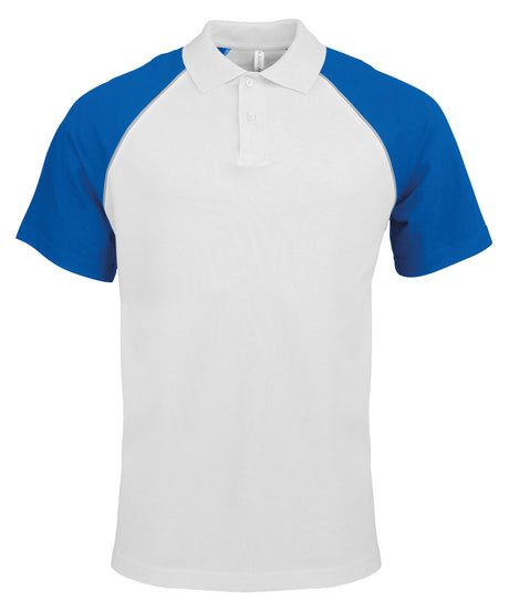 Kariban Polo baseball contrast polo shirt