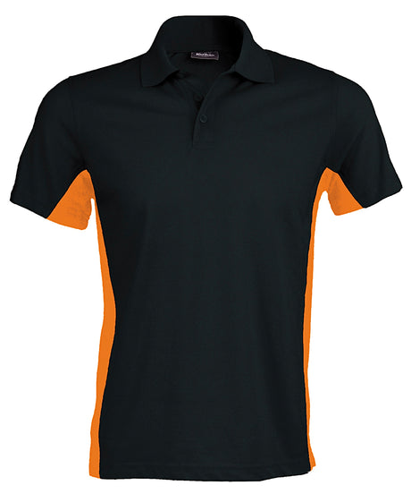 Kariban Flags short sleeve bi-colour polo shirt