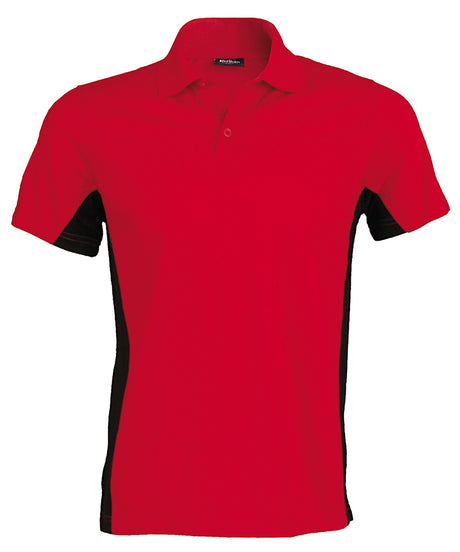 Kariban Flags short sleeve bi-colour polo shirt
