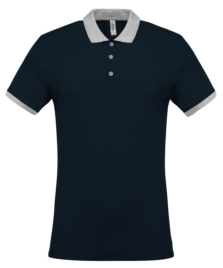 Kariban Two-tone piqué polo shirt