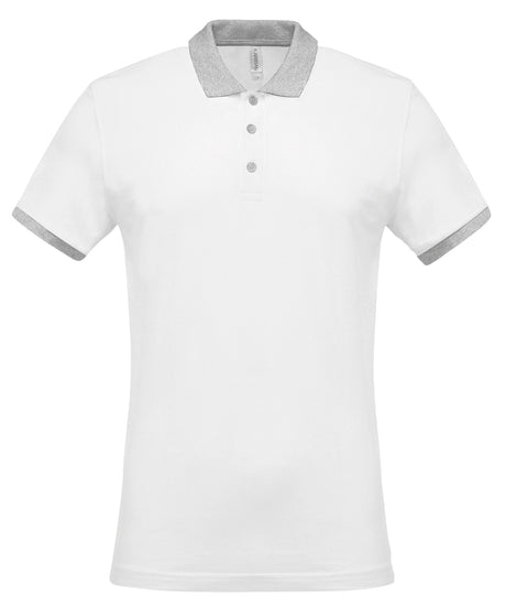 Kariban Two-tone piqué polo shirt