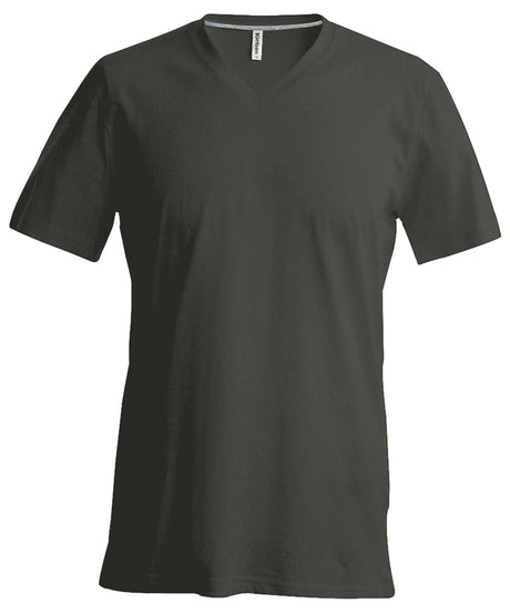 Kariban Mens short-sleeved V-neck T-shirt