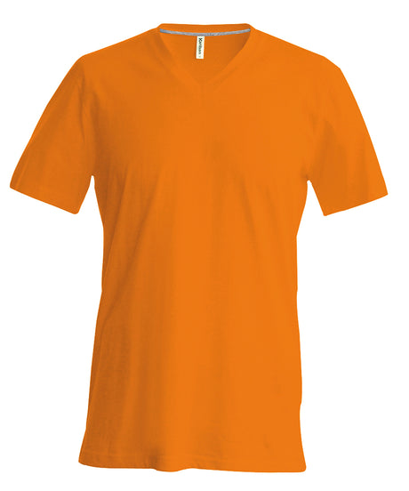 Kariban Mens short-sleeved V-neck T-shirt