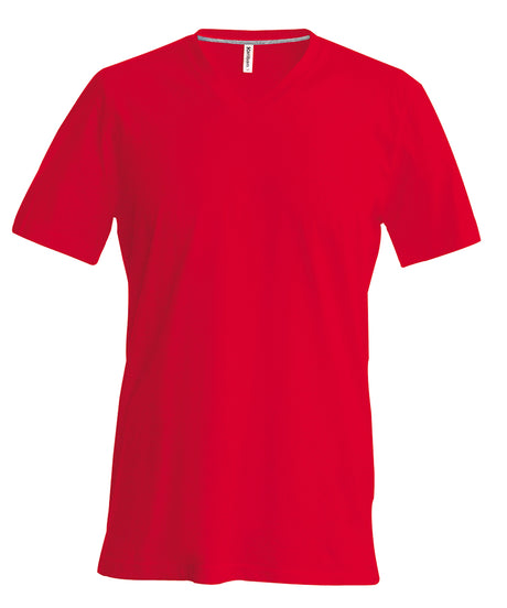 Kariban Mens short-sleeved V-neck T-shirt