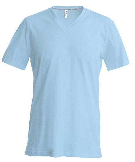 Kariban Mens short-sleeved V-neck T-shirt