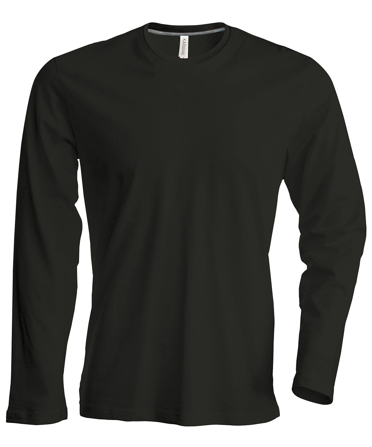 Kariban Mens long-sleeved crew neck T-shirt