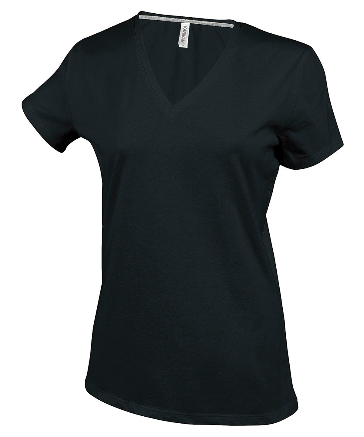 Kariban Ladies' short-sleeved V-neck T-shirt