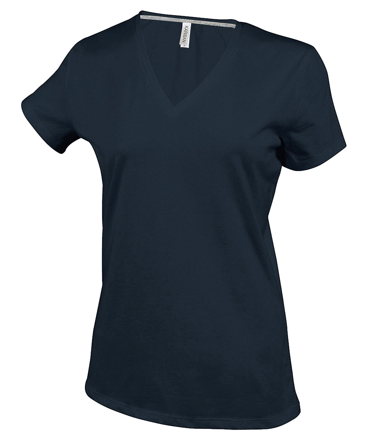 Kariban Ladies' short-sleeved V-neck T-shirt