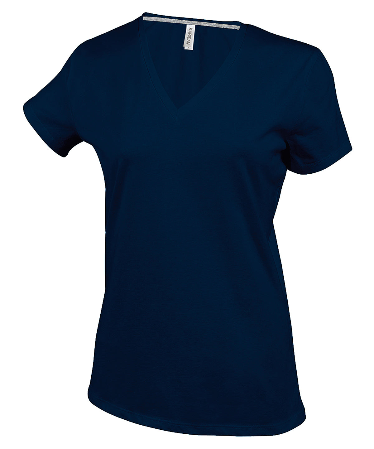 Kariban Ladies' short-sleeved V-neck T-shirt