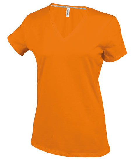 Kariban Ladies' short-sleeved V-neck T-shirt