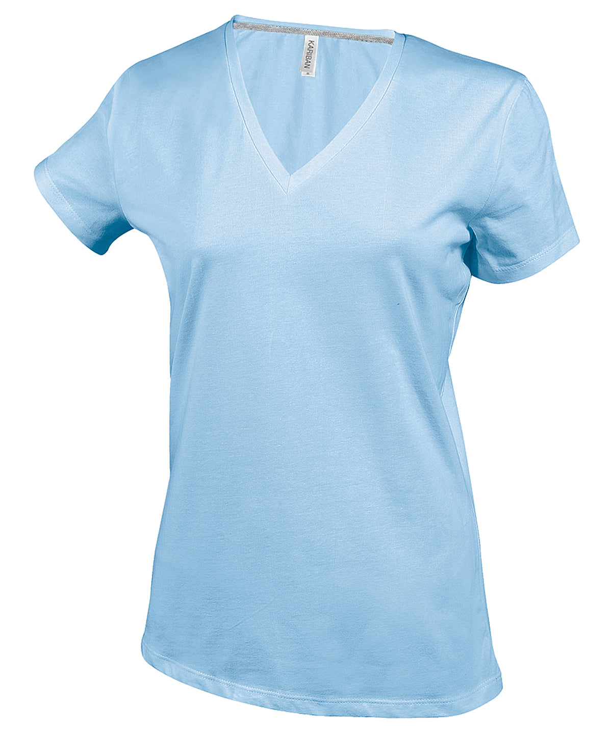 Kariban Ladies' short-sleeved V-neck T-shirt