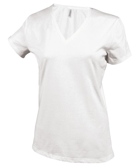 Kariban Ladies' short-sleeved V-neck T-shirt