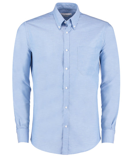 Kustom Kit Slim fit workwear Oxford shirt long-sleeved
