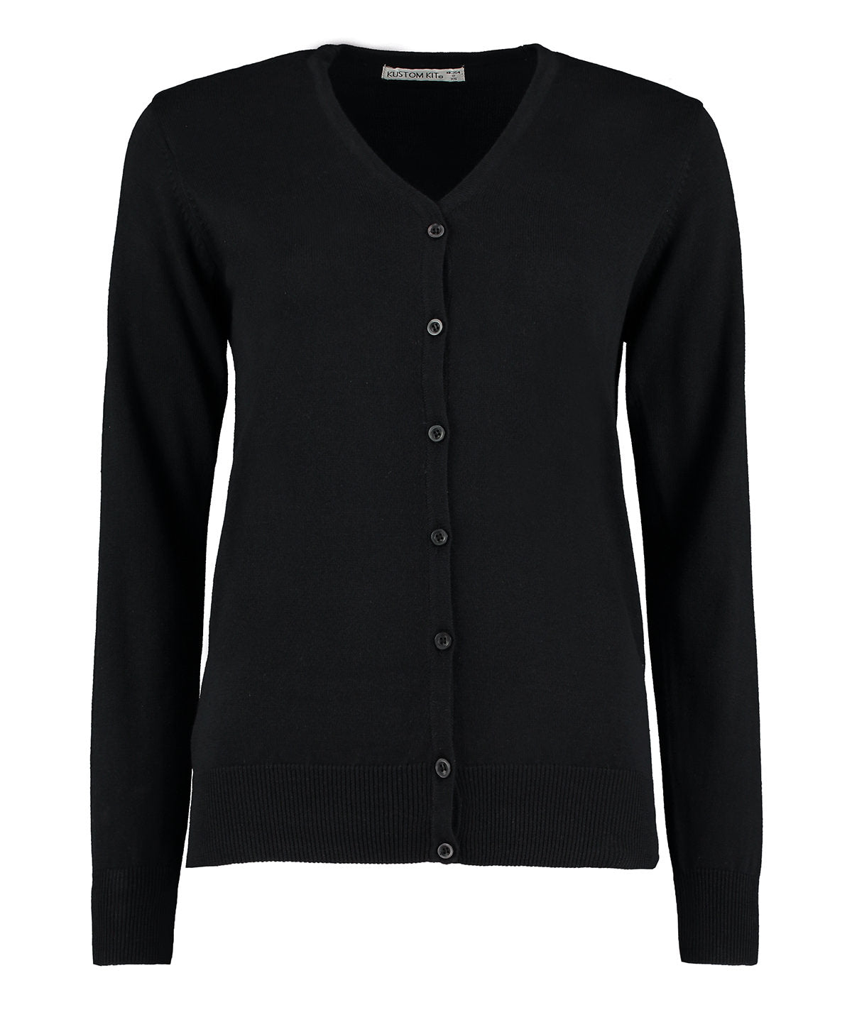 Kustom Kit Women's Arundel v-neck cardigan long sleeve