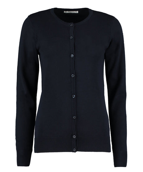 Kustom Kit Women's Arundel crew neck cardigan long sleeve