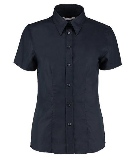 Kustom Kit Women's workplace Oxford blouse short-sleeved