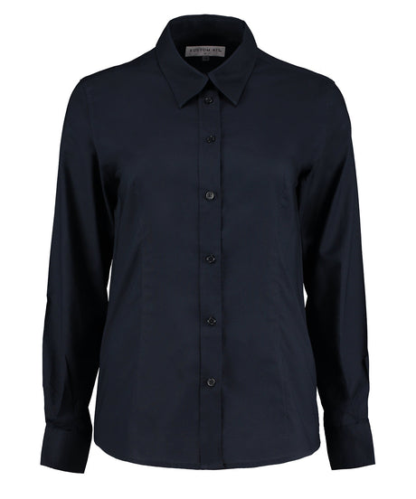 Kustom Kit Women's workplace Oxford blouse long-sleeved