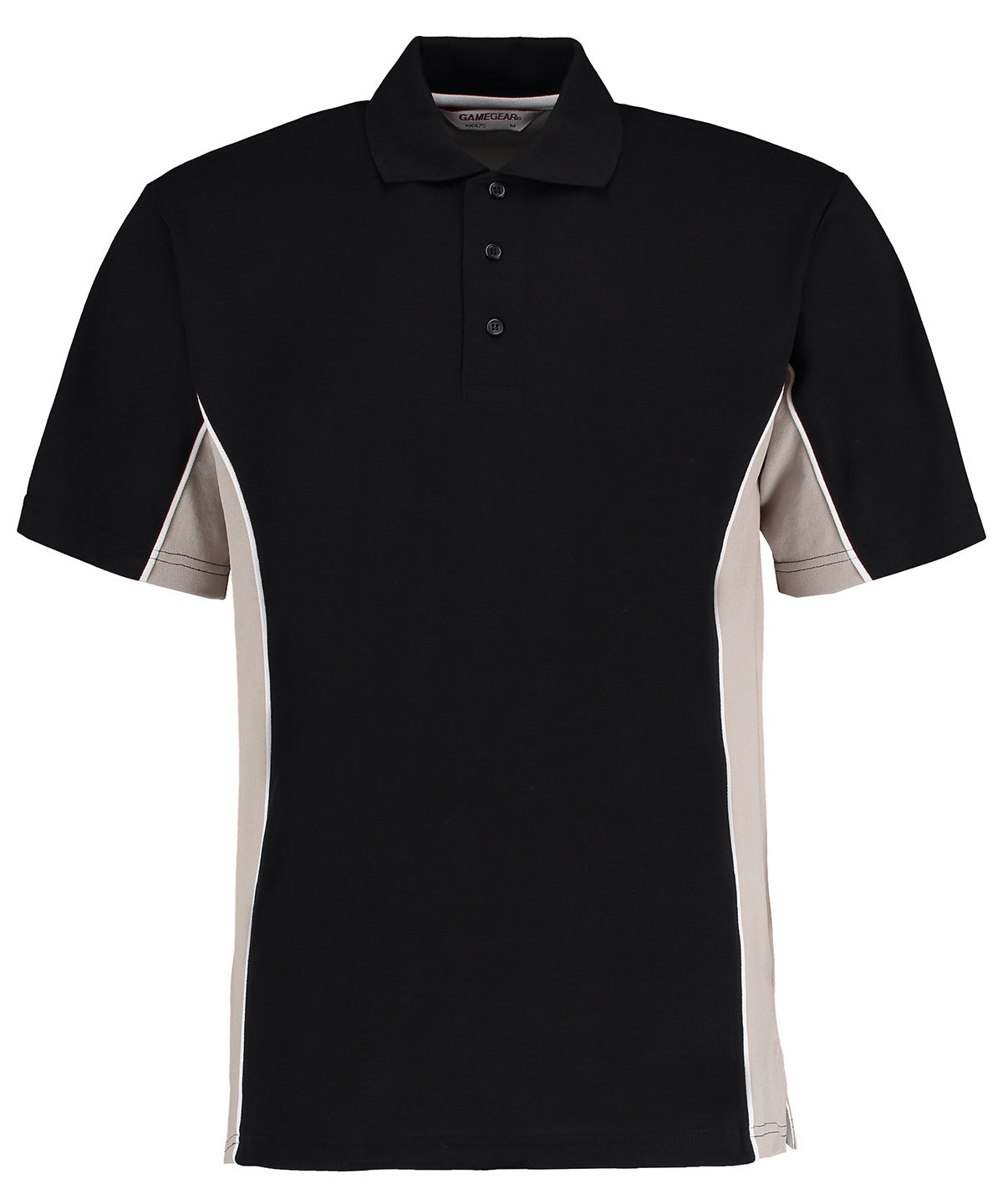 Kustom Kit Track polo Black/Grey/White - XXS - Polo Shirts
