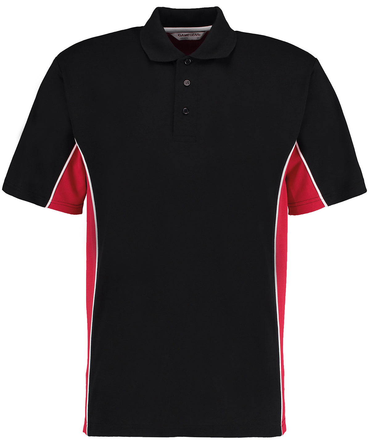 Kustom Kit Track polo Black/Red/White - XXS - Polo Shirts